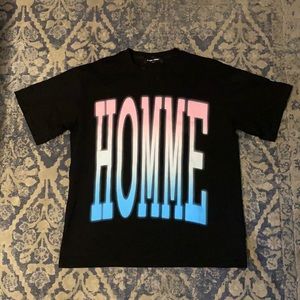 One of one large oversize black homme+femme shirt